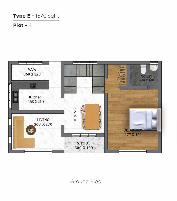 villas Floor Plan Ground Floor Plan