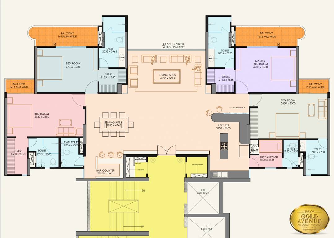 Penthouse Floor Plan gold avenue Floor Plan Penthouse Floor Plan