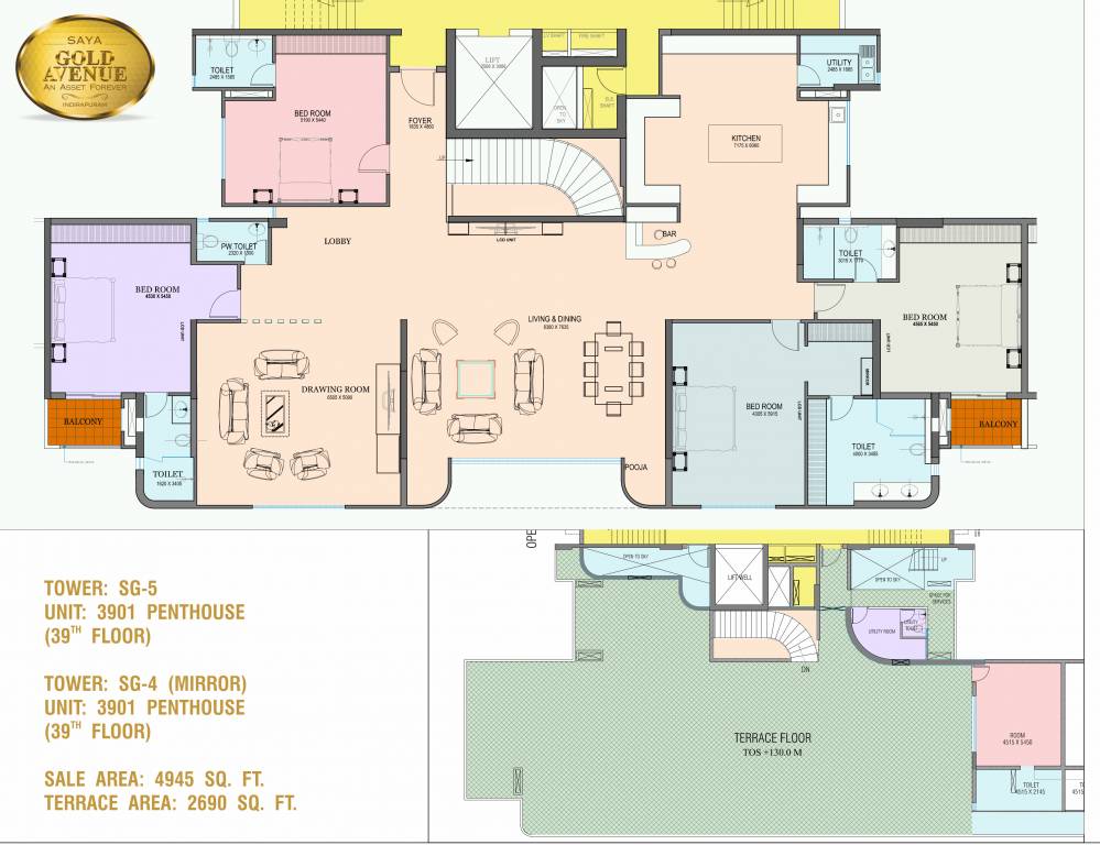 Penthouse Floor Plan gold avenue Floor Plan Penthouse Floor Plan