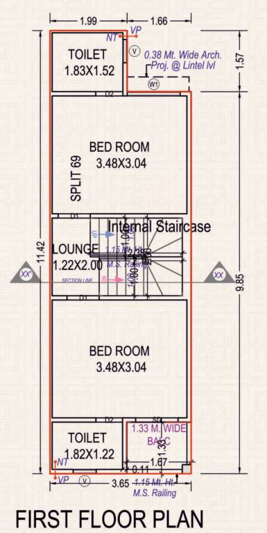 First Floor Plan vihaan villa Floor Plan First Floor Plan