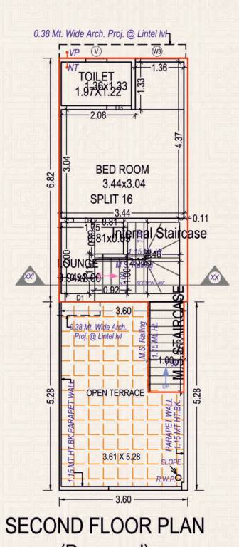  vihaan villa Floor Plan Second Floor Plan
