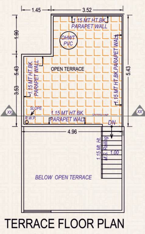 Terrace Floor Plan vihaan villa Floor Plan Terrace Floor Plan