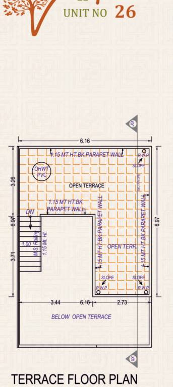 Terrace Floor Plan vihaan villa Floor Plan Terrace Floor Plan