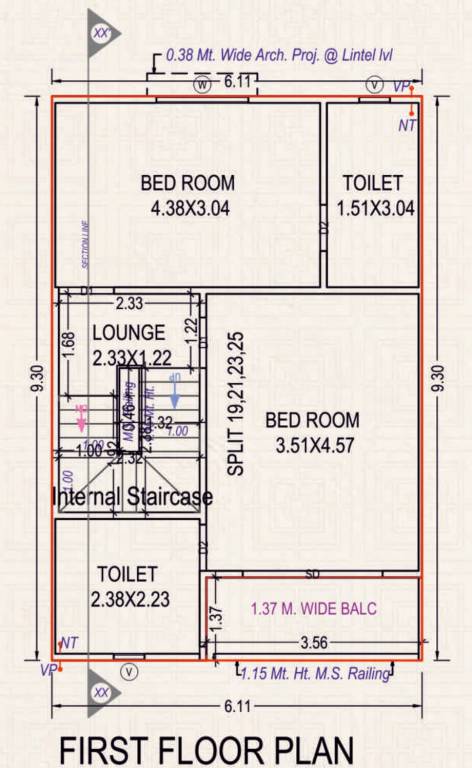  vihaan villa Floor Plan First Floor Plan
