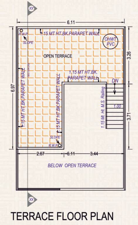 Terrace Floor Plan vihaan villa Floor Plan Terrace Floor Plan