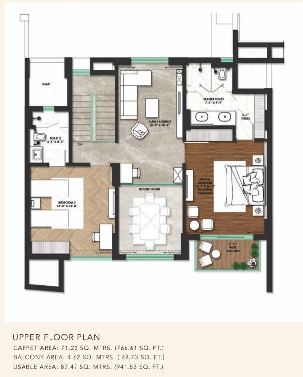Upper Level Duplex Plan the deck Floor Plan Upper Level Duplex Plan