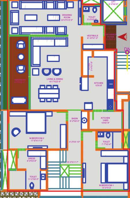  aloka by samruddh Floor Plan Lower Level Penthouse Plan