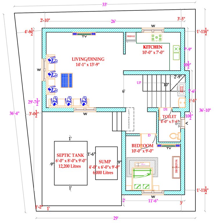  villa Floor Plan Ground Floor Plan