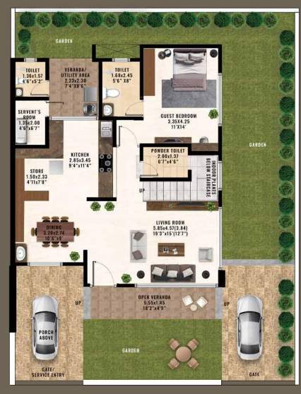 velvet villas Floor Plan Ground Floor Plan