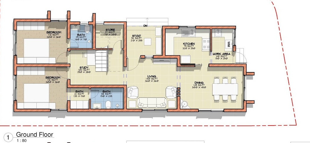  ample villas Floor Plan Ground Floor Plan