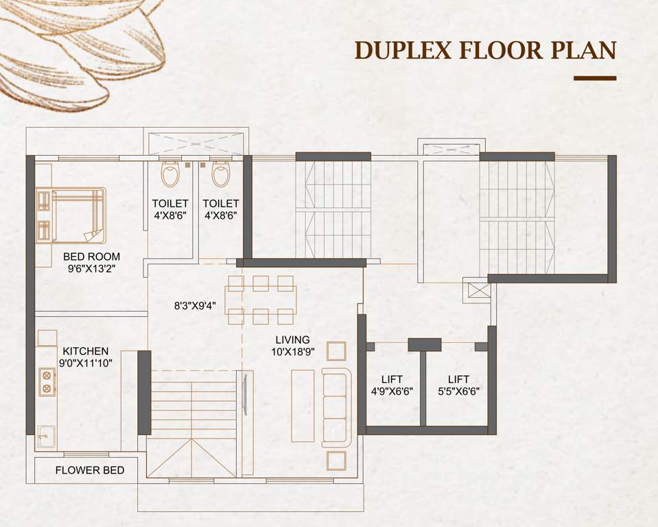  amin heritage Floor Plan Lower Level Duplex Plan