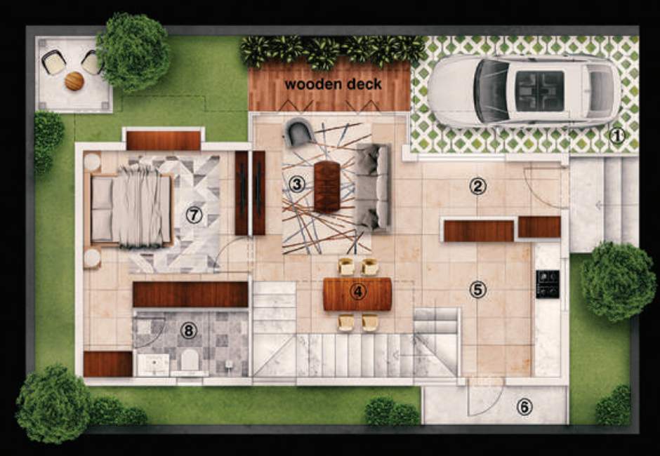  village Floor Plan Ground Floor Plan