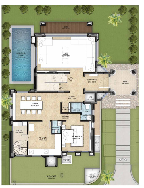  valencia county east Floor Plan Ground Floor Plan