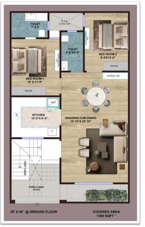  ahinsha the grand green valley Floor Plan Ground Floor Plan