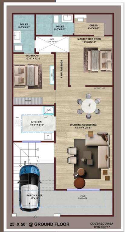  ahinsha the grand green valley Floor Plan Ground Floor Plan