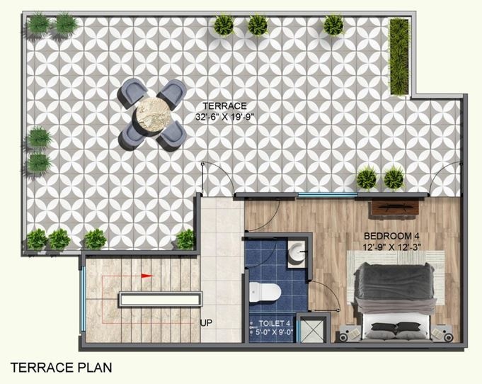 Terrace Floor Plan city site villa Floor Plan Terrace Floor Plan