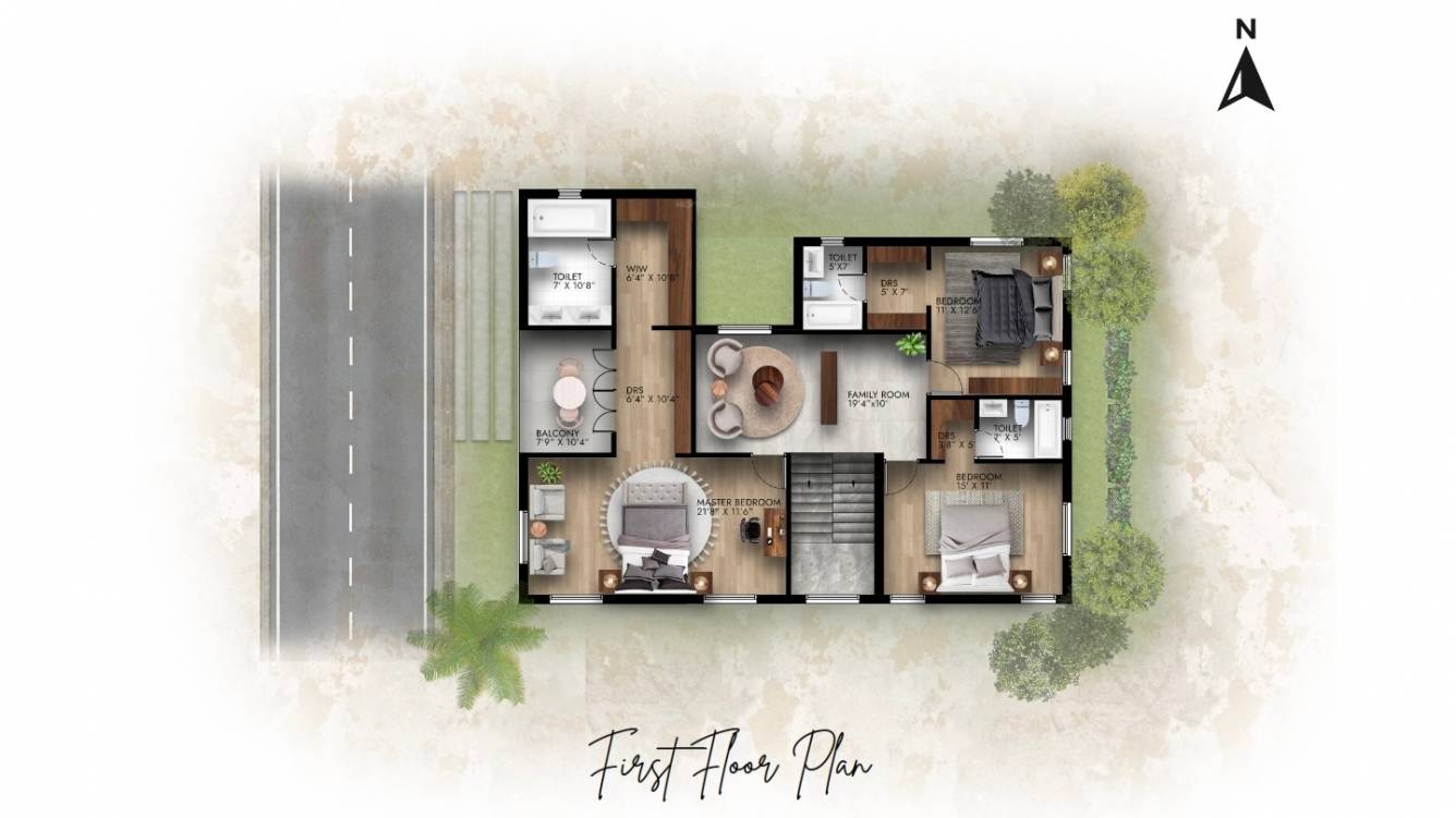 palm shore drive villas Floor Plan First Floor Plan