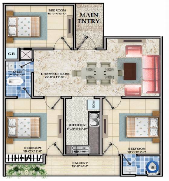 Floor Plan path-view-casa-apartment-3 Floor Plan Floor Plan