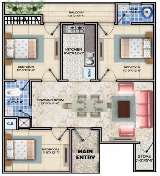 Floor Plan path-view-casa-apartment-3 Floor Plan Floor Plan