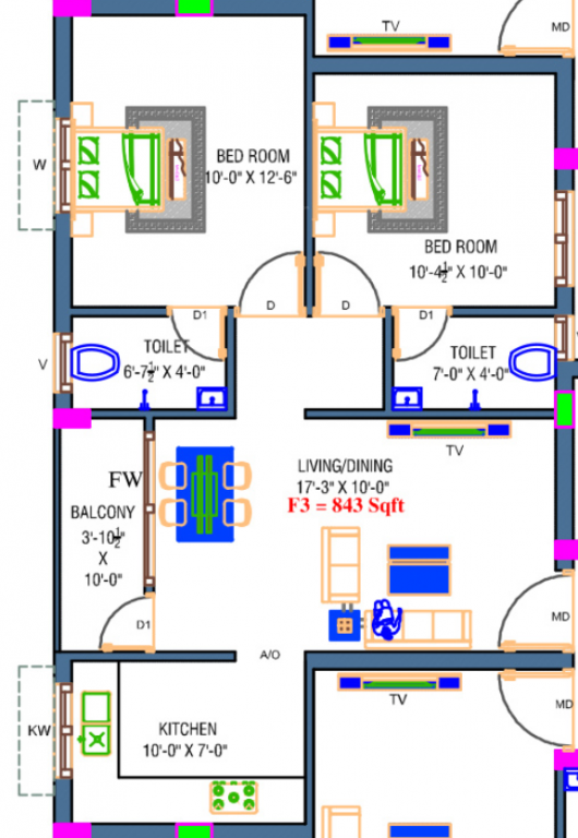 Floor Plan vigneshwara apartments Floor Plan Floor Plan