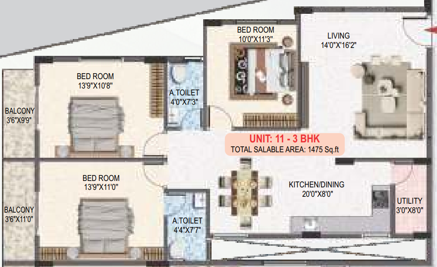 Floor Plan ruthanvi paradise Floor Plan Floor Plan
