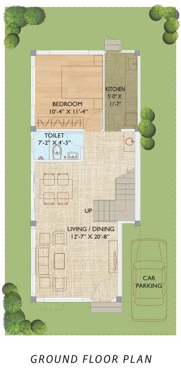  aryan e villas Floor Plan Ground Floor Plan