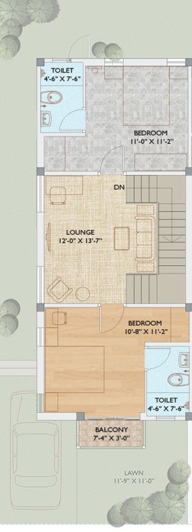  aryan e villas Floor Plan First Floor Plan