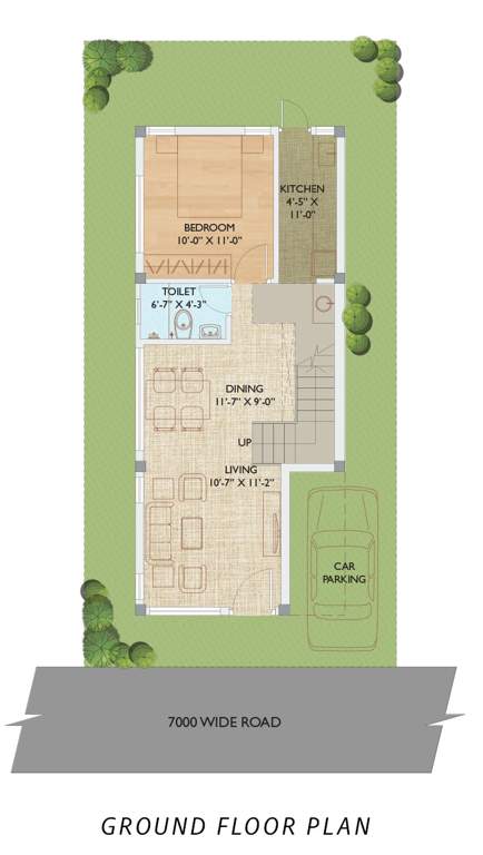  aryan e villas Floor Plan Ground Floor Plan