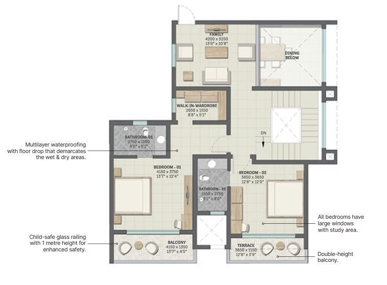  nesara block 3 Floor Plan Upper Level Duplex Plan