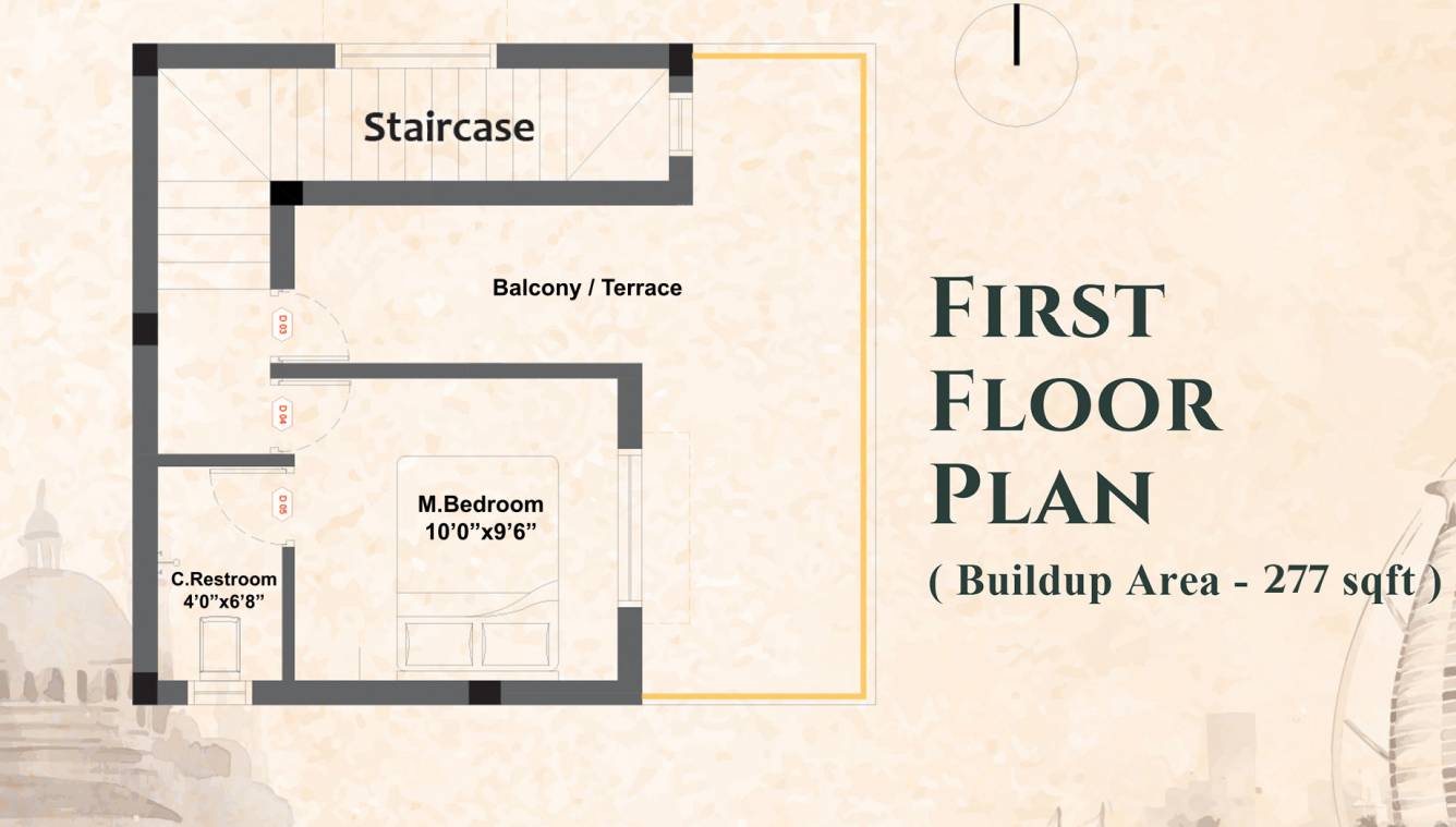 First Floor Plan dubai courtyard Floor Plan First Floor Plan