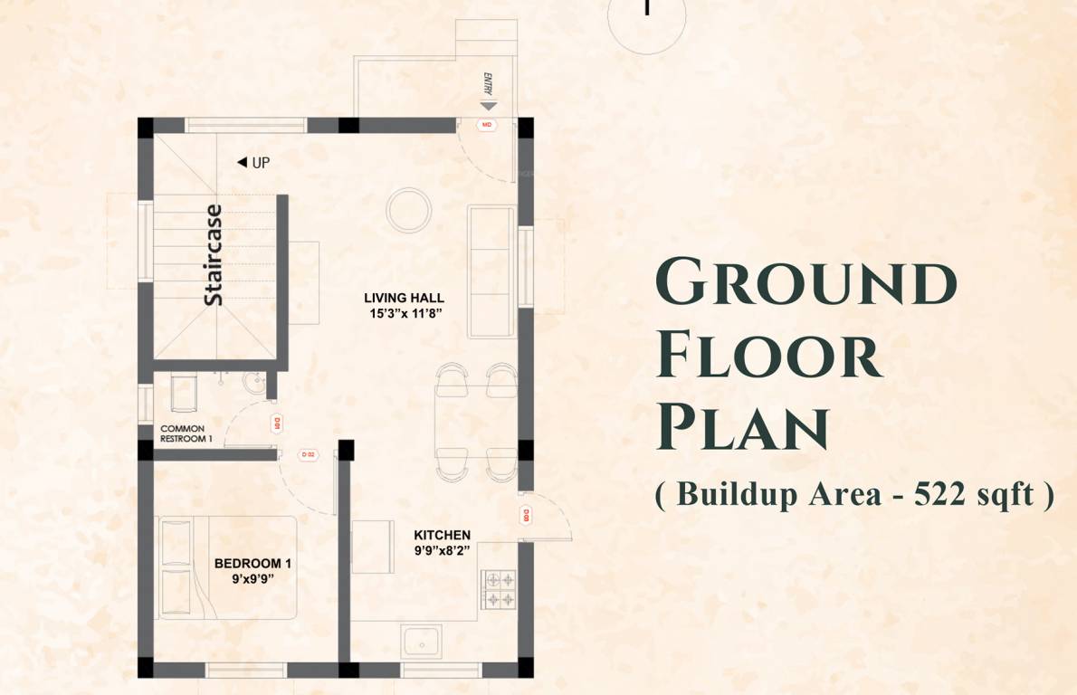  dubai courtyard Floor Plan Ground Floor Plan