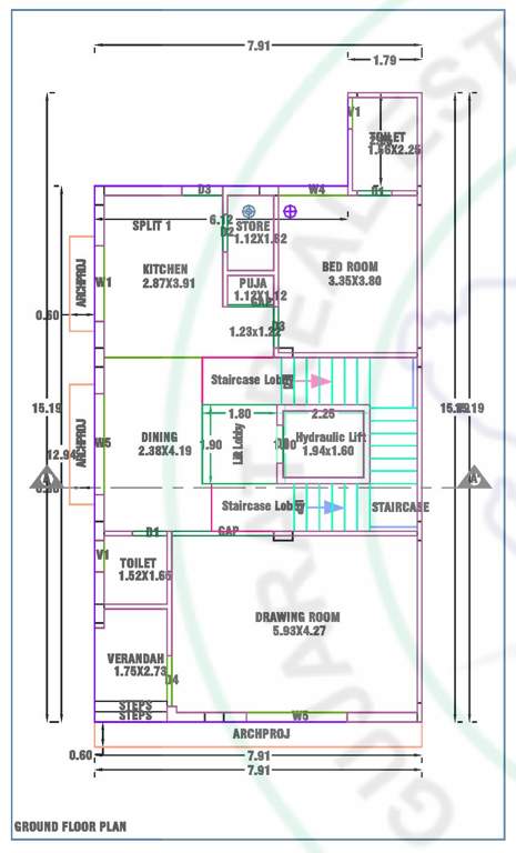  atharva posh ville Floor Plan Ground Floor Plan