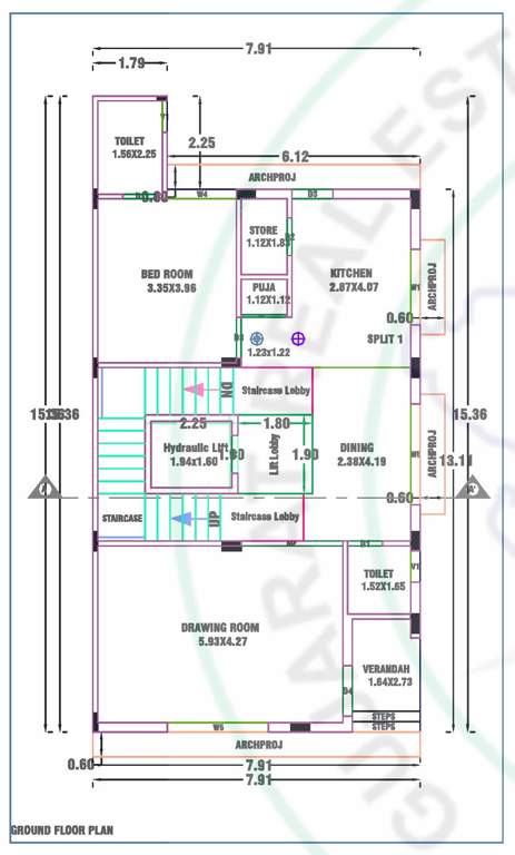  atharva posh ville Floor Plan Ground Floor Plan