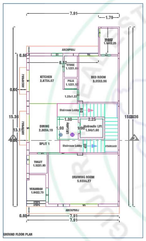  atharva posh ville Floor Plan Ground Floor Plan
