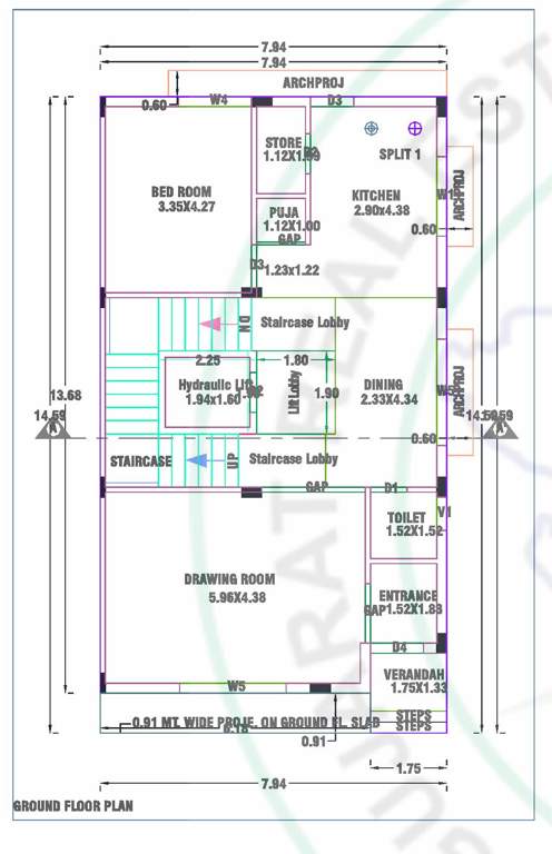  atharva posh ville Floor Plan Ground Floor Plan