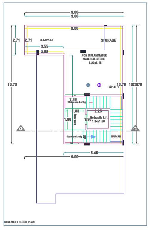  atharva posh ville Floor Plan Basement Floor Plan