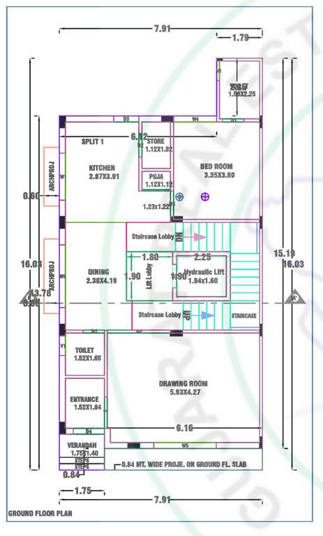  atharva posh ville Floor Plan Ground Floor Plan