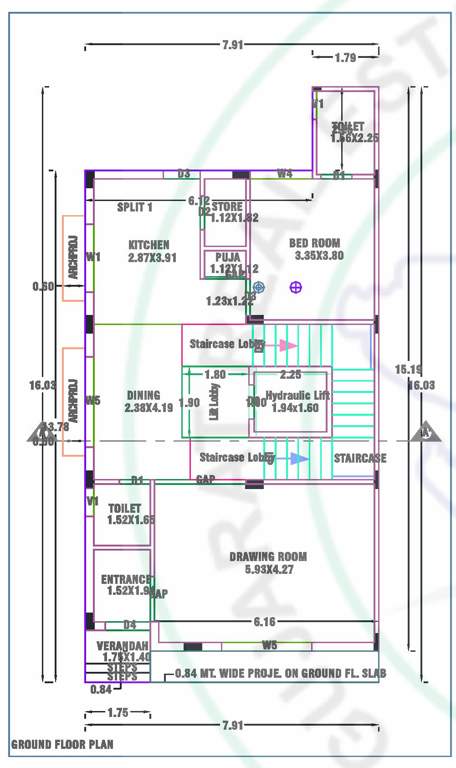  atharva posh ville Floor Plan Ground Floor Plan