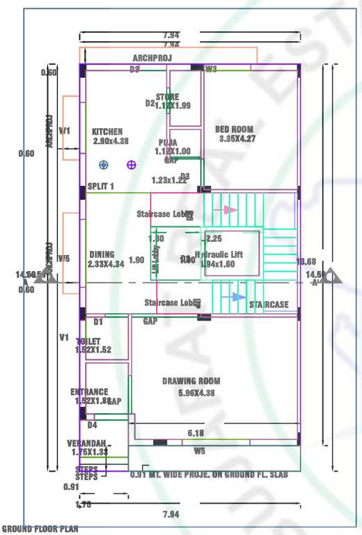  atharva posh ville Floor Plan Ground Floor Plan