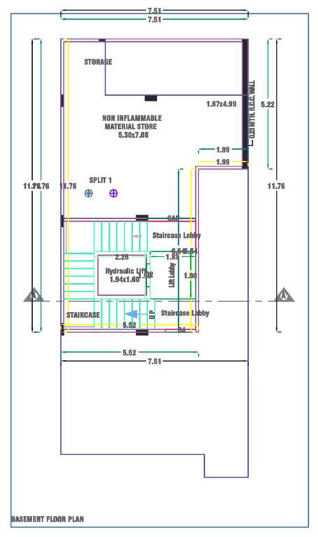 atharva posh ville Floor Plan Basement Floor Plan