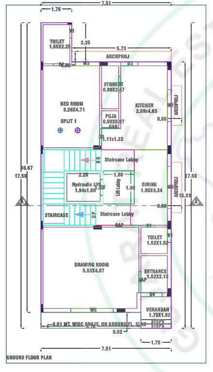  atharva posh ville Floor Plan Ground Floor Plan