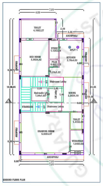  atharva posh ville Floor Plan Ground Floor Plan
