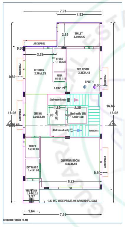  atharva posh ville Floor Plan Ground Floor Plan