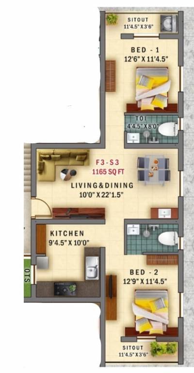 Floor Plan abroova rohini flats Floor Plan Floor Plan
