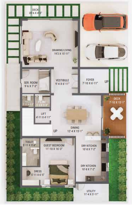 urban ranch Floor Plan Ground Floor Plan