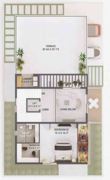  urban-ranch Floor Plan Second Floor Plan