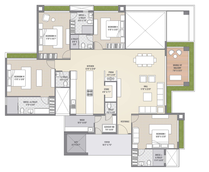 Floor Plan the 18th storey Floor Plan Floor Plan