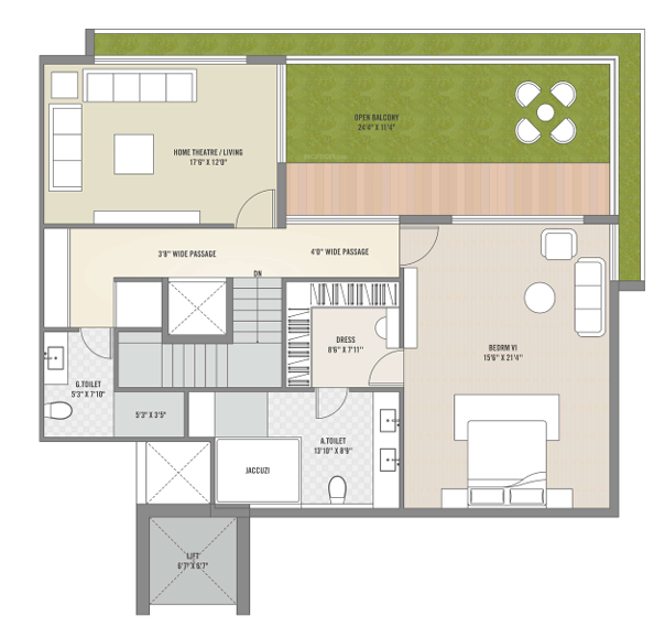 Upper Level Floor the 18th storey Floor Plan Upper Level Floor