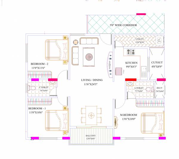  durgadevi-enclave Floor Plan Floor Plan