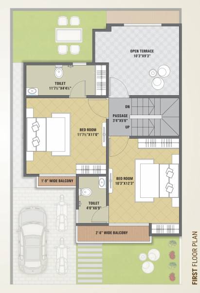  green-nest-bungalows Floor Plan First Floor Plan